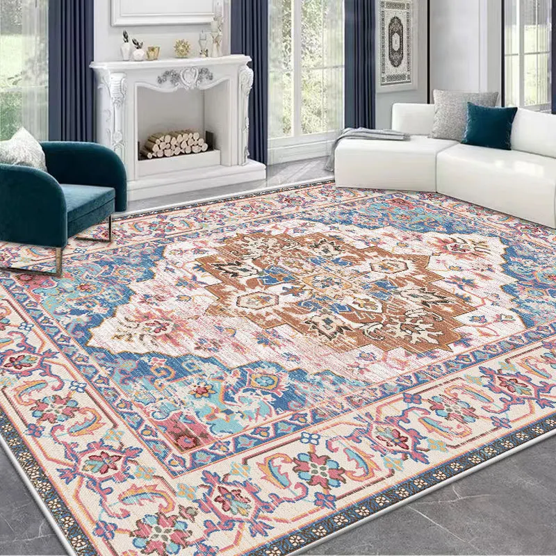 Ковер в этническом стиле винтажный в персидском стиле, коврик для гостиной, коврик для пола, полностью богемный входной дверной коврик