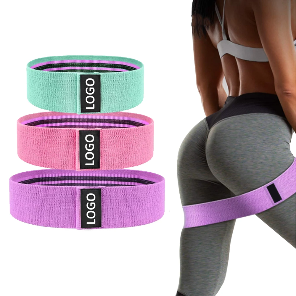 Wholesale Custom Resistance Fabric Band Fitness Exercise Workout Hip Yoga
