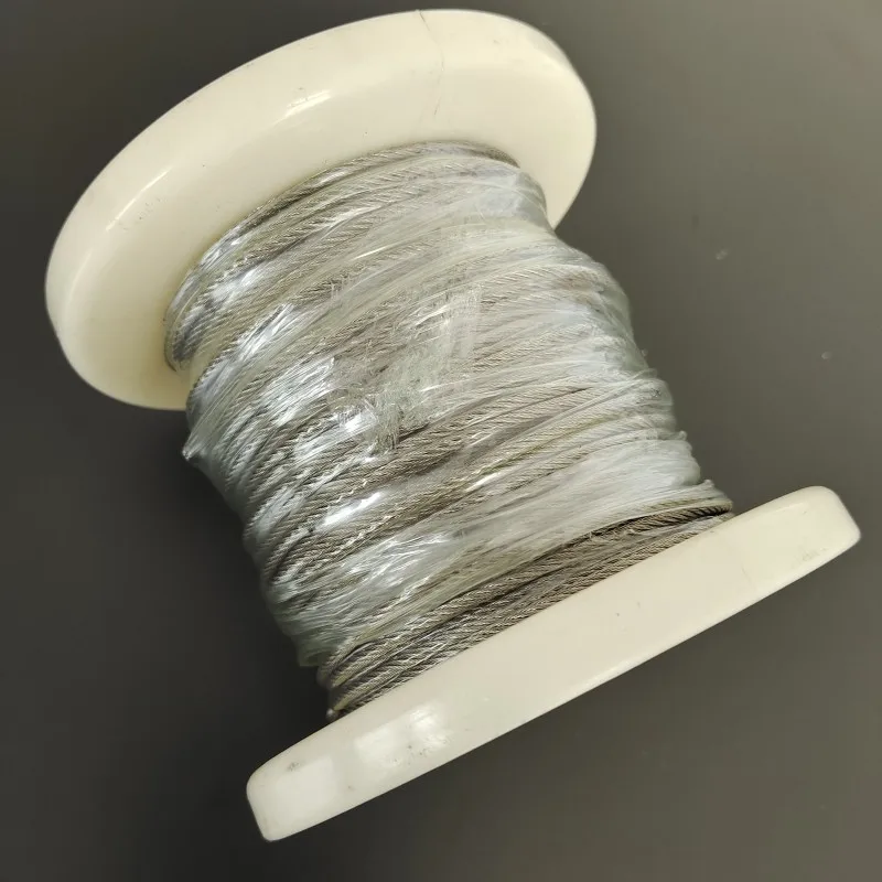 Haiboer manufacture Inox AISI ASTM SS 316 304 7x7 7x19 Construction 1.5mm 3mm stainless steel wire rope cable for lifting slings