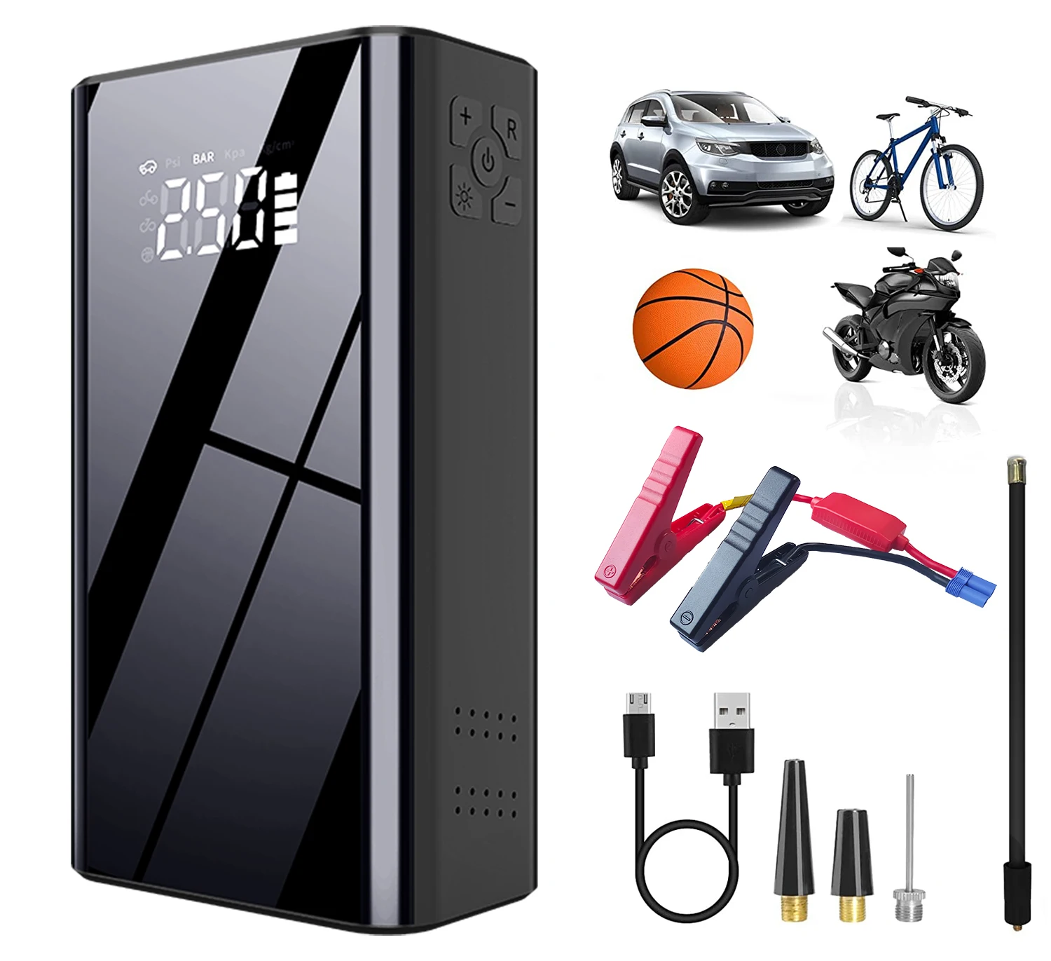 29600mWh Jump Starter With Tyre Inflator Jump Box With Air Compressor  150PSI Car Jump Starter With Air Pump