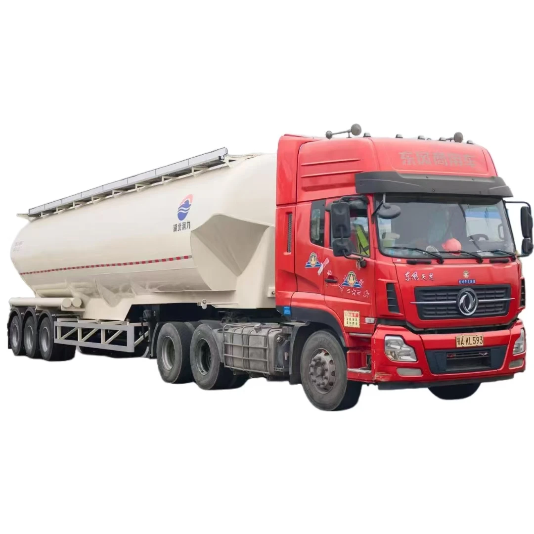 Large capacity low-density powder material transportation semi-trailer