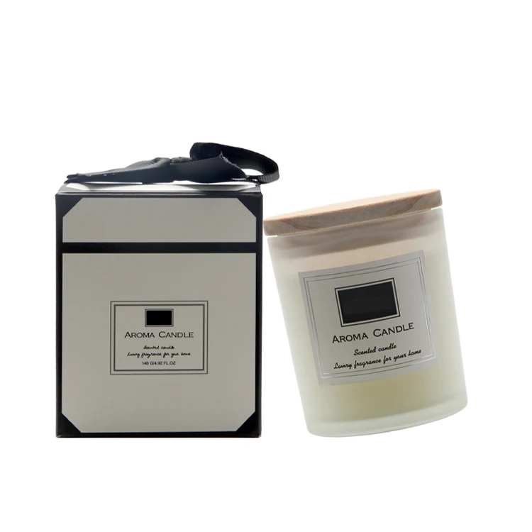 160g 200g White Frosted Double Wall Glass Candle Jars 12 oz Custom Logo Matte Candle Jars Glass with Lid in Bulk