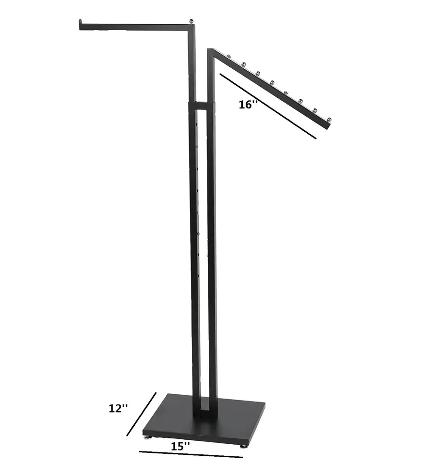 Metal Retail Waterfall Display Rack Display Stands Rack Hanging Clothes Display Rack