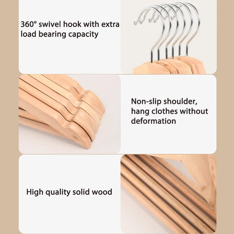 Hot selling natural brown wooden hanger for clothing store hangers for cloths wood wooden coat hangers
