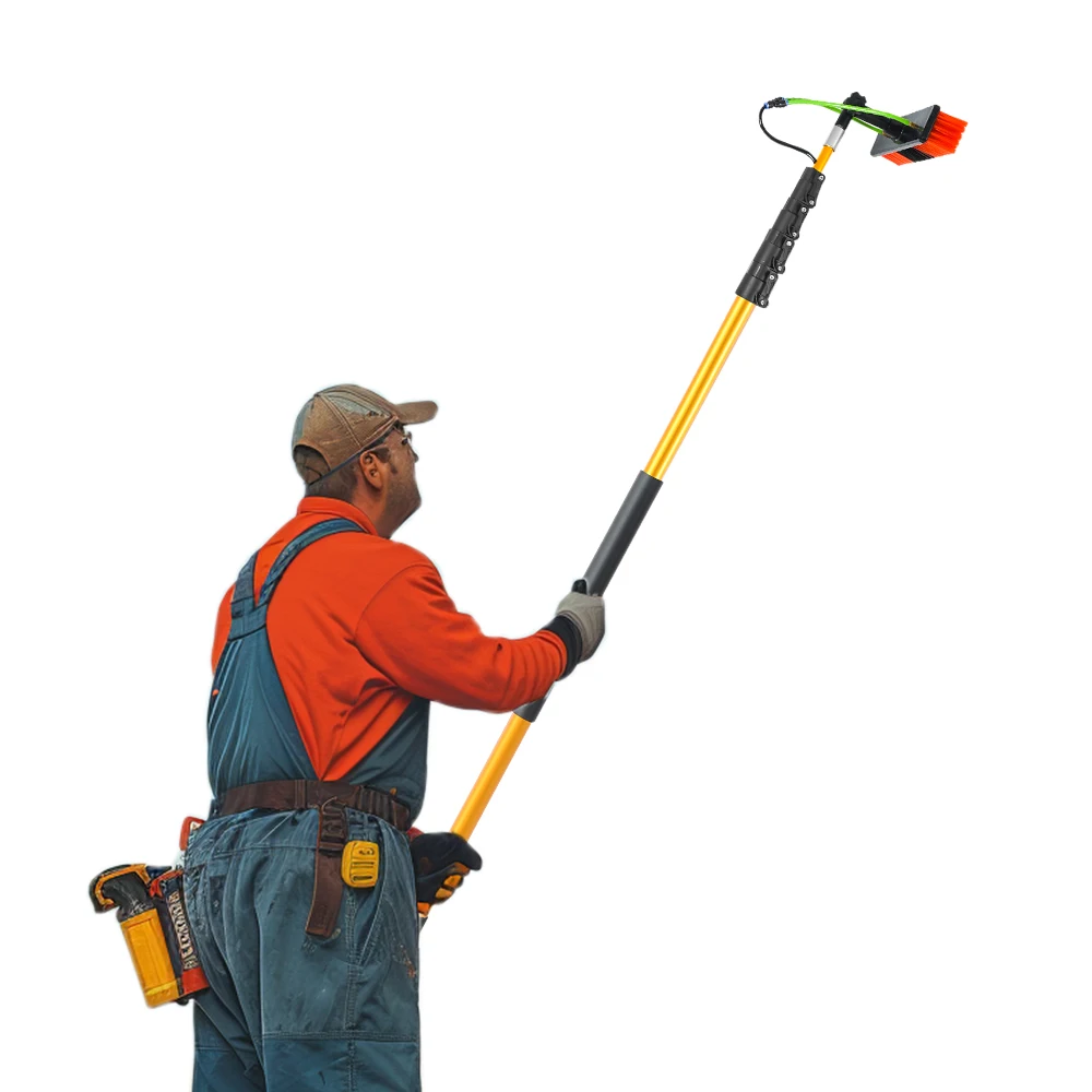 Cheap Light Weight Window Solar Panel Cleaning Poles Water Fed Brush Kit
