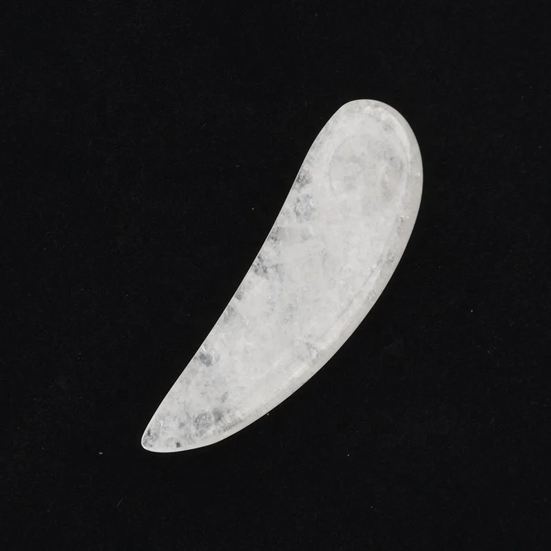 Hanhe Gemstone Facial Care Tool OEM Customized  Logo Crystal Facial Mask Spoon Manual Eye Cream Spatula Cosmetic Makeup Spoon