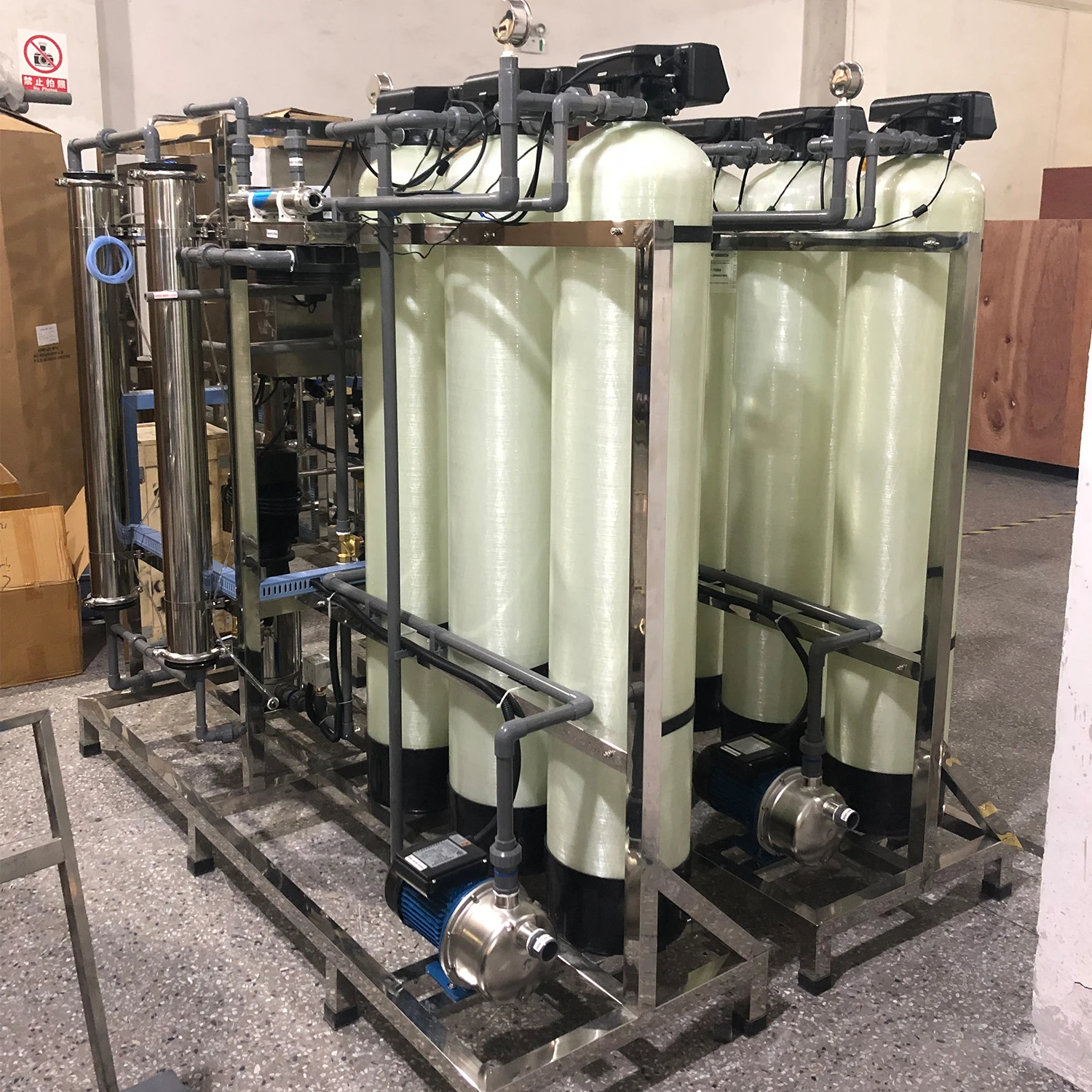 500LPH reverse osmosis system for water treatment automatic water purification machine drinking water treatment plant