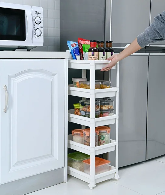Hot Sale Modern Simplicity Kitchen Shelf Save Space Toilet Floor-standing Multi-layer Multi-functional Gap Storage Shelf