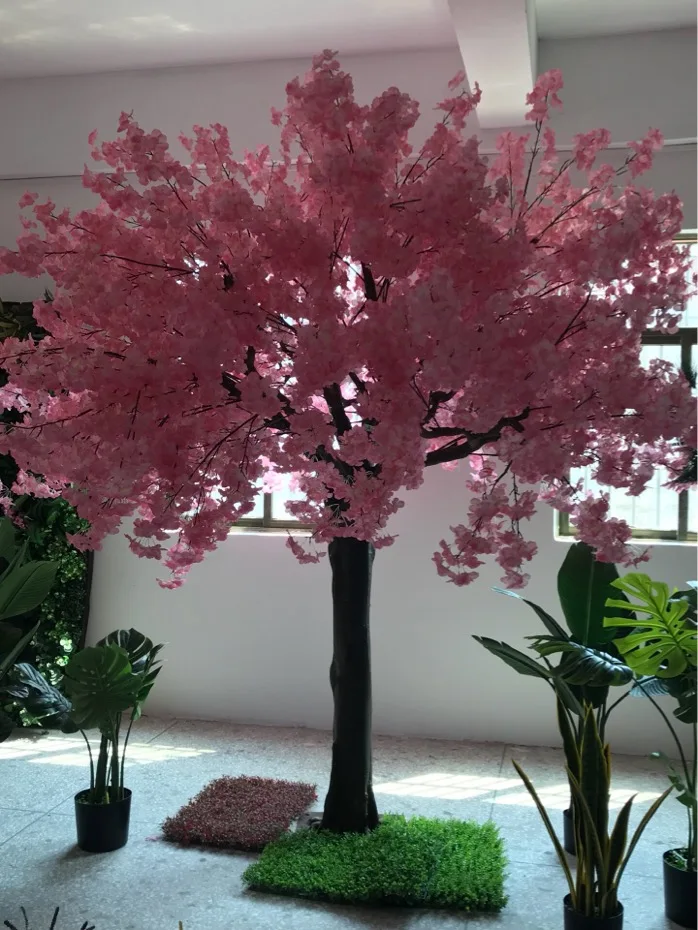 Wholesale pink fake Japanese fake trees wedding decorative cherry blossom sakura tree artificial