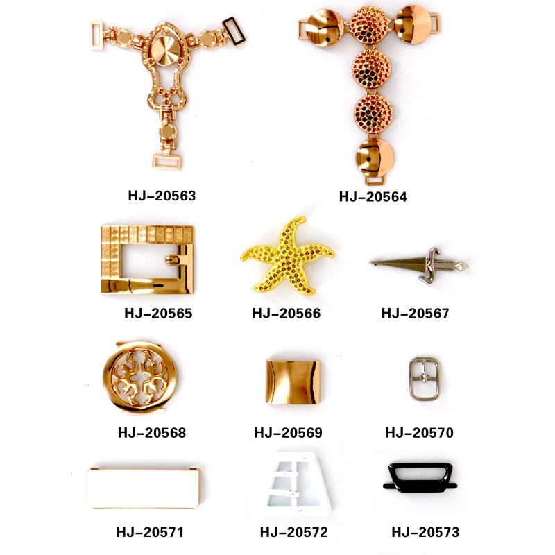 HJ Low Price Fashion Shoe Decoration Accessories Bling Rhinestone For Loafers Shoe Chains Buckle Croc Shoes Accessories