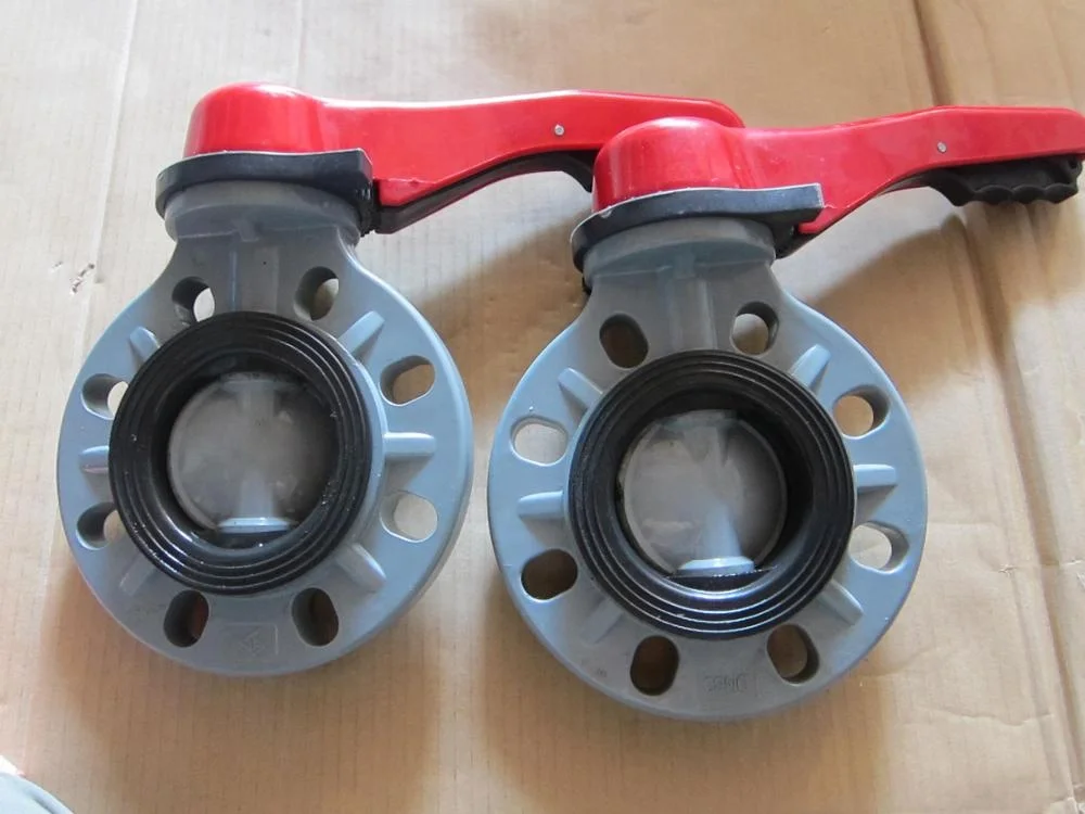 High temperature and corrosion resistant CPVC butterfly valvehandle butterfly valve