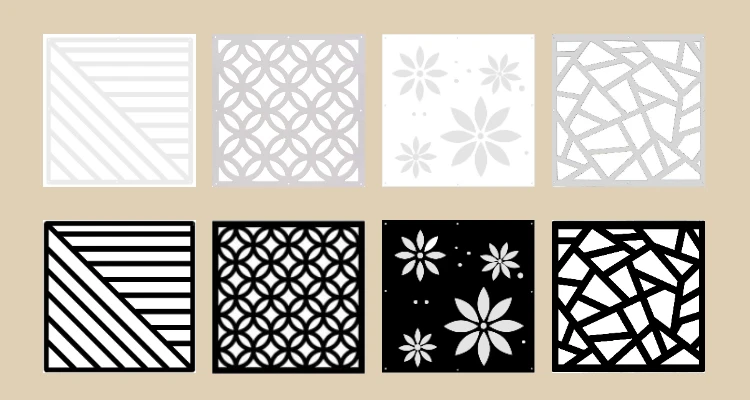 Hanging Screen Room Divider Wall Partition Curtain Panels Hollow Art Decor Polyvinyl chloride PVC Screen