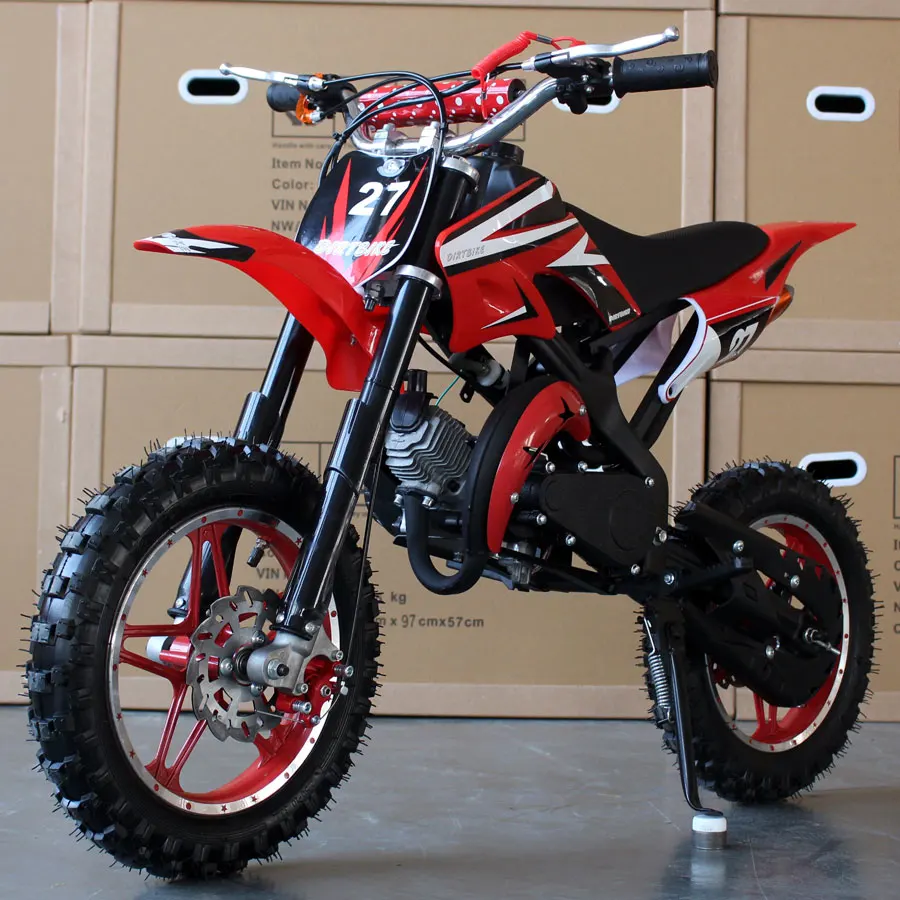 10 inch child 2 stroke mini dirt bike two wheels on suspension mini off road motorcycle