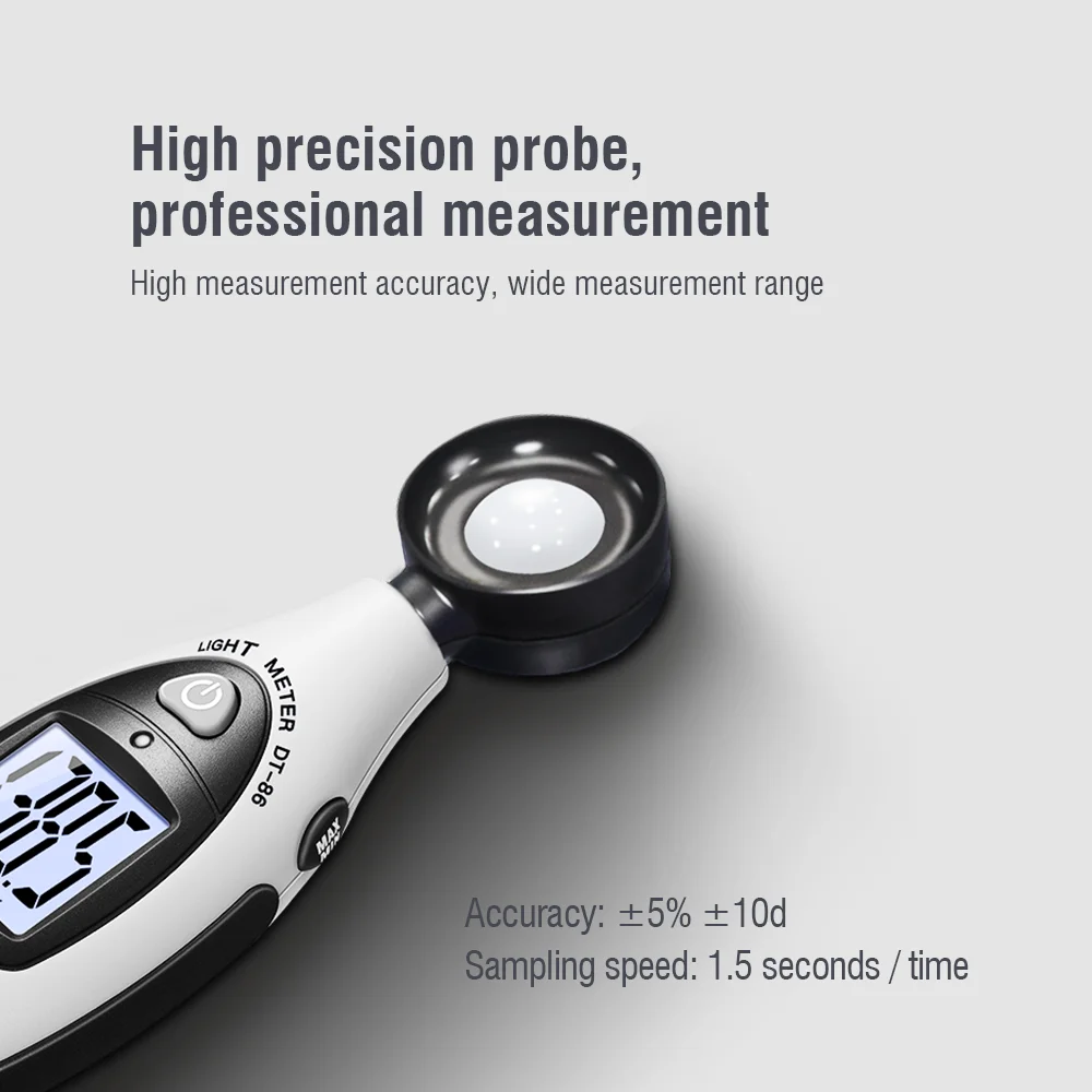 
CEM DT-86 Factory Price Lux Meter Light Sensor Data Hold Light Meter 