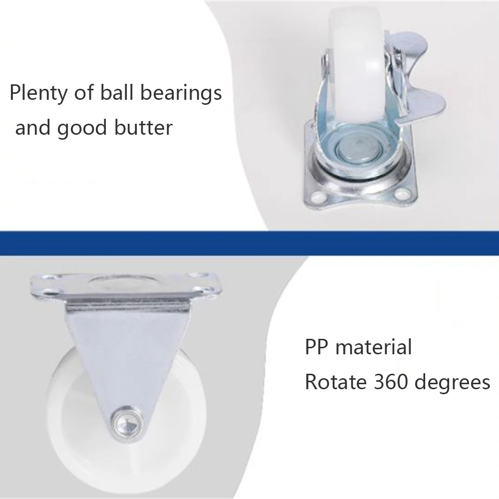 1/1.5 дюймов поворотный подшипник ролики шарнирного соединения верхней пластины стволовых рицинус колеса тележки с тормозом оцинкованный поворотные ролики