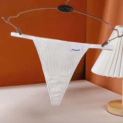 Custom woman fashionable cotton tangas females underwear comfortable cotton G string panties thong for ladies