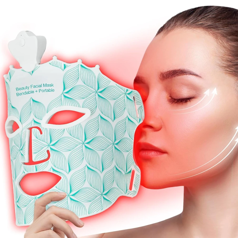 Custom Skincare Treatment Silicone Realistic Female Full Face Soft Mask Led Red Light Therapy Silicon Face Masks