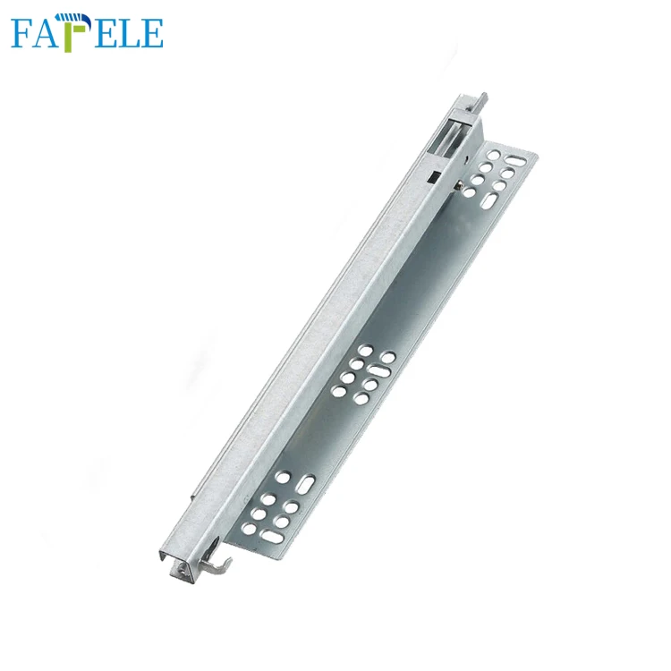 High Quality 350mm 2 Folding Self Closing Galvanized Single Extension Concealed Drawer Slide,concealed Drawer Runner