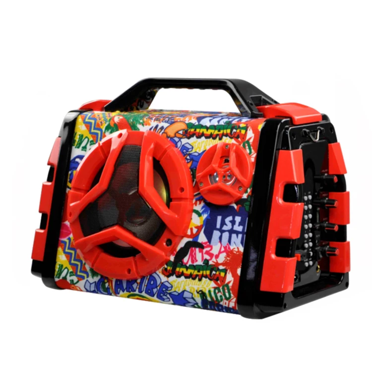 
Dj Waterproof Stereo Mp3 Flashing With Colorful Lamp Speaker Blue tooth Led Lights 