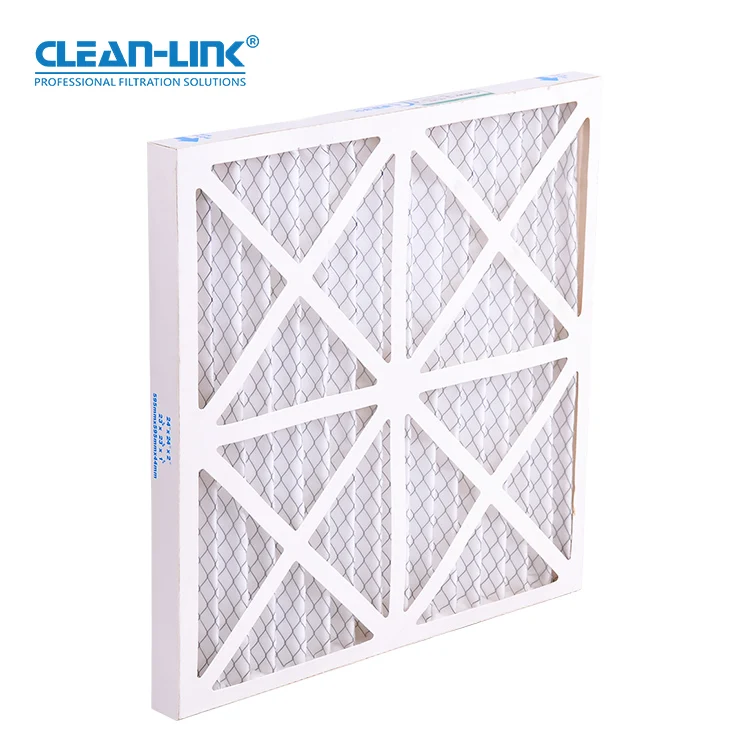 High Quality Merv8 Merv11 Merv13 Havc Air Filter Pleated Cardboard Frame Ac Furnace Filter
