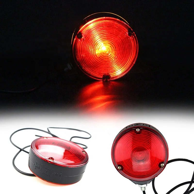 Super bright Vehicle Car truck trailer plastic frame 12v 24v bulb amber double faces trailer tail light