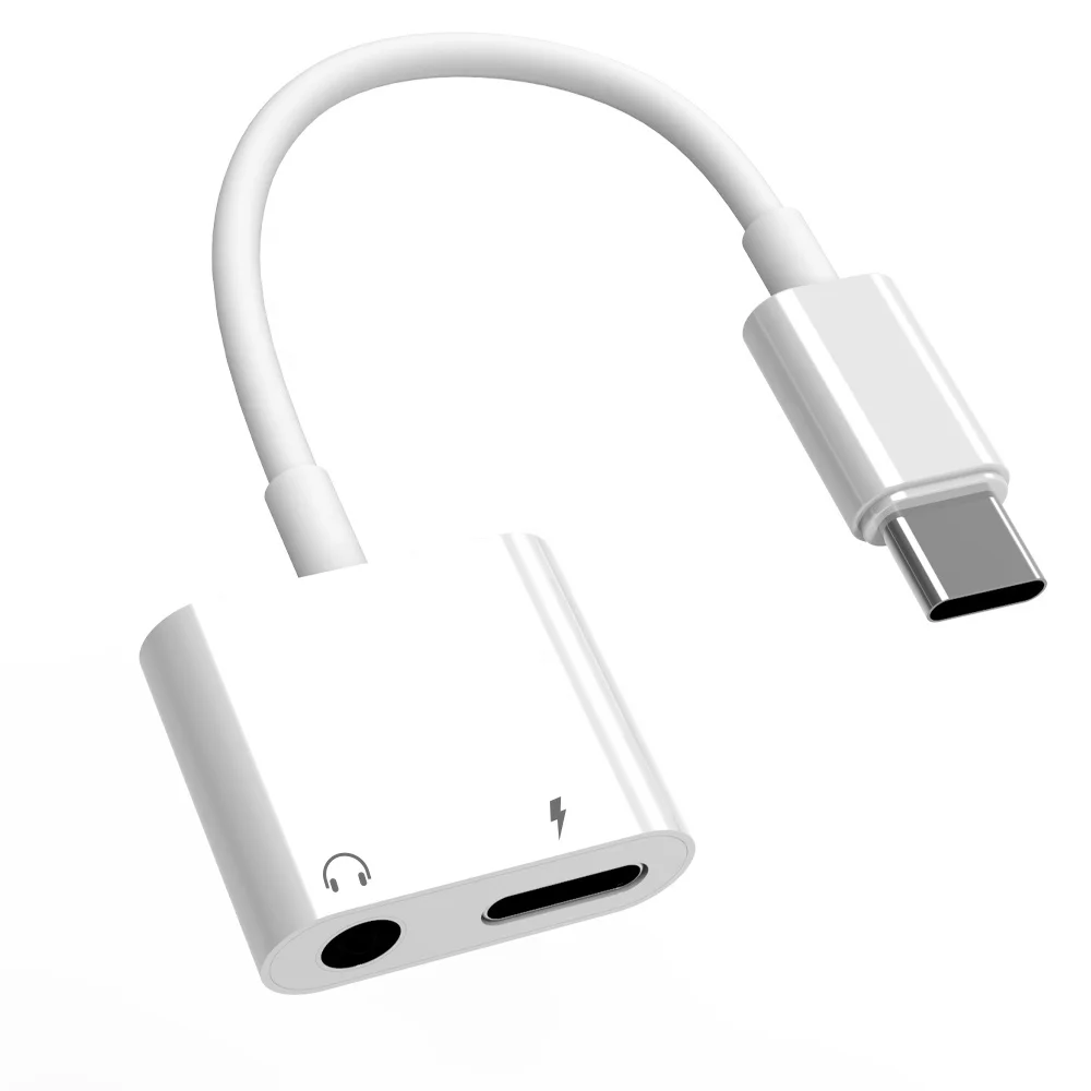 USB Type C Jack 3.5mm Earphone Adapter Listening Calling Audio PD Cable Connector Type-C Adapter