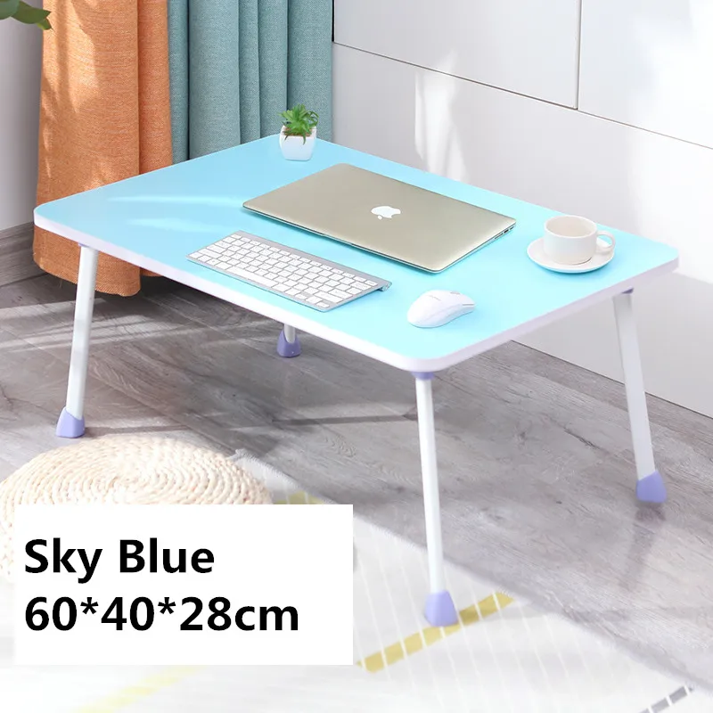 Rectangle Shape Desk For Home Working Mesa Mini Foldable Bed Table Stand Over Sofa/Floor