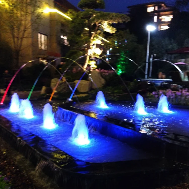 Outdoor Fantastic Programmable Colorful Water Feature Garden Feature Laminar Water Jets