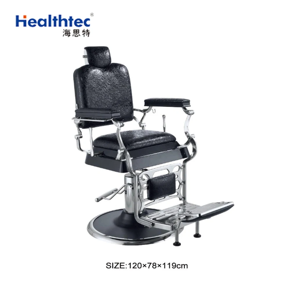 Antique Style Red Silver Barber Shop Hair Styling Chair Salon Barber Chair For Sale