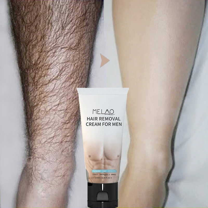MELAO Wholesale Quick Natural Organic Painless Men Skin Armpit Leg Hair Removal Cream Depilator 200ml Hair Cream For Mens