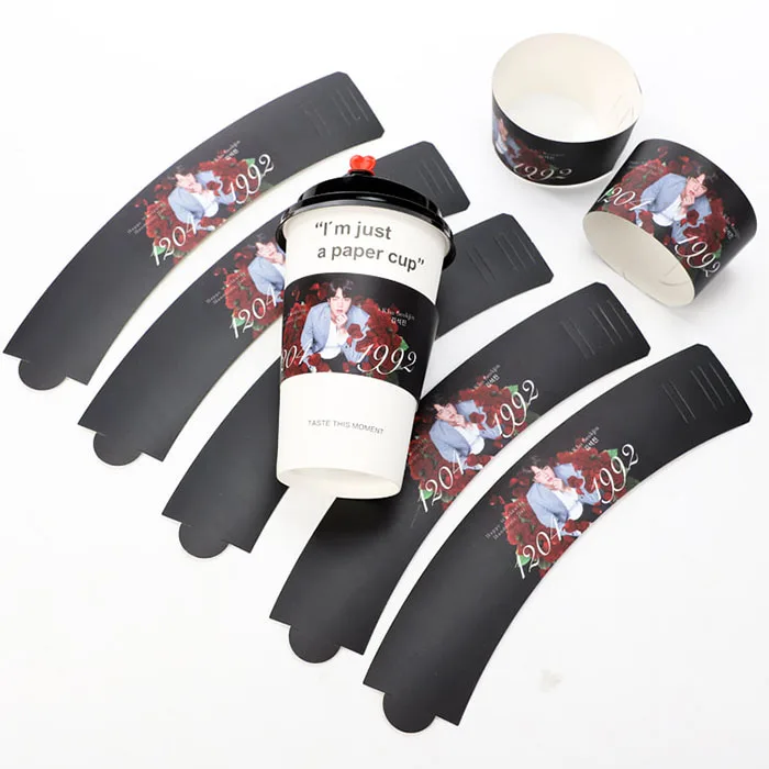 Custom printing kpop cupsleeve custom paper cupsleeve custom kpop