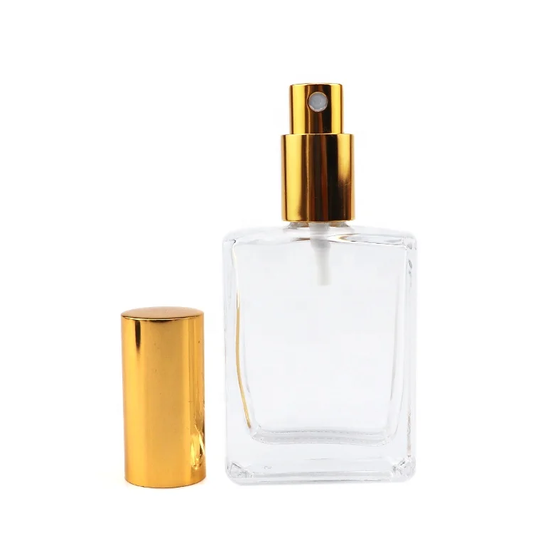 custom labels label aluminum gold press button square glass bottles for essential oils  50ml doterra essential oil spray bottle