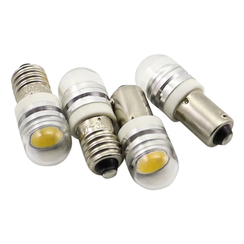 AMYWNTER E10 Led 12-24VDC Ba9S led 1 Вт Светодиодный индикатор теплый белый Янтарный