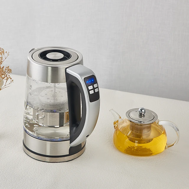 Positive feedback 2.0L Temperature Control Glass Electric Kettle Stainless Steel Filter Digital Electric Glass Kettle 2200W