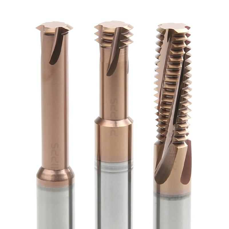 Single Tooth Flute Spiral Endmill Unc Three Solid Carbide Threading End Mill Full Teeth Thread Milling Cutter