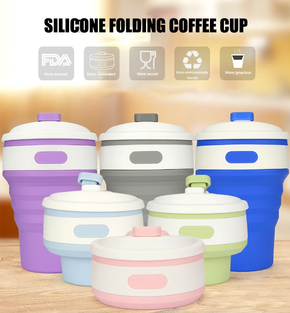 Wholesale Private Label Bpa Free Expandable Collapsible Folding Water Bottle Travel Sports Drink Silicone Foldable Water Bottle