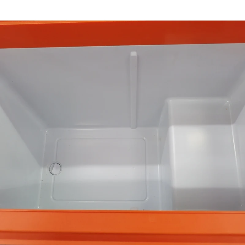 Outdoor 12v 24v Portable Car Mini Fridge and Freezer Compressor R134a French Door Air Cooling Car Refrigerator for Trunk Plastic