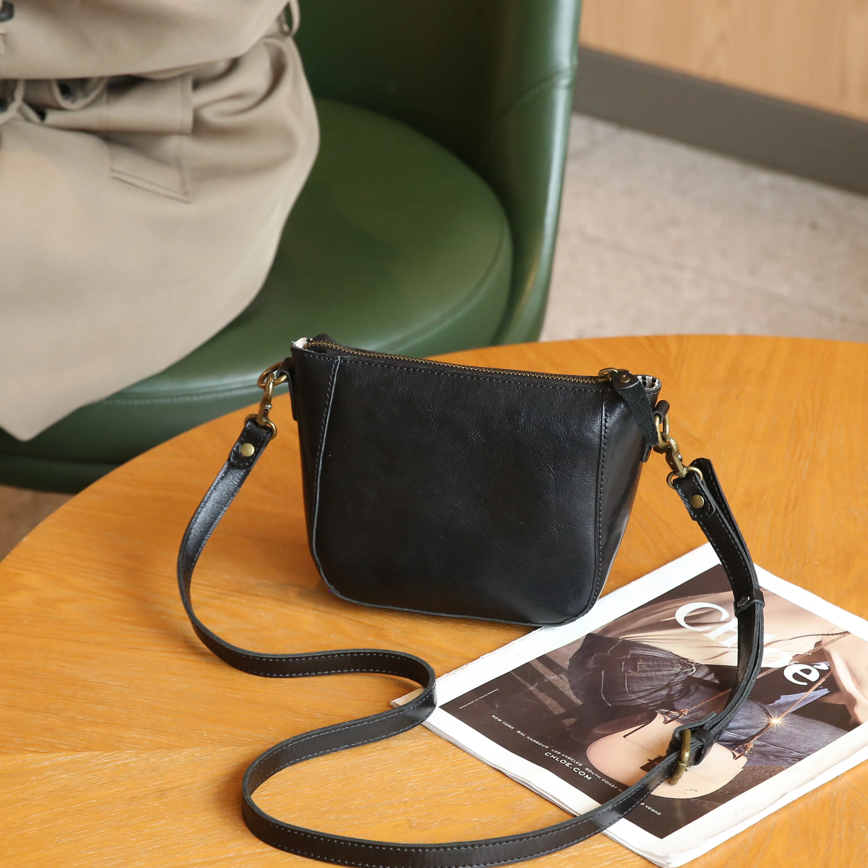 Cowhide Leather Women Shoulder Bags Large Capacity Clutch Handbags Italian Genuine Leather Bag