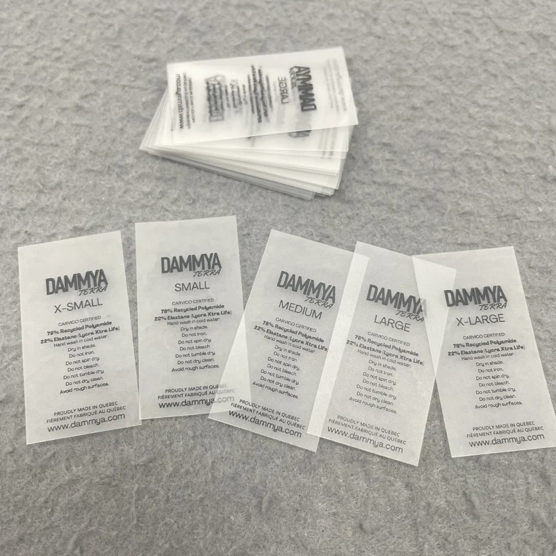 Good Quality TPU Clothes Label Wash Care Label For Clothing Custom Matte Soft Silicone Size Labels For Clothing