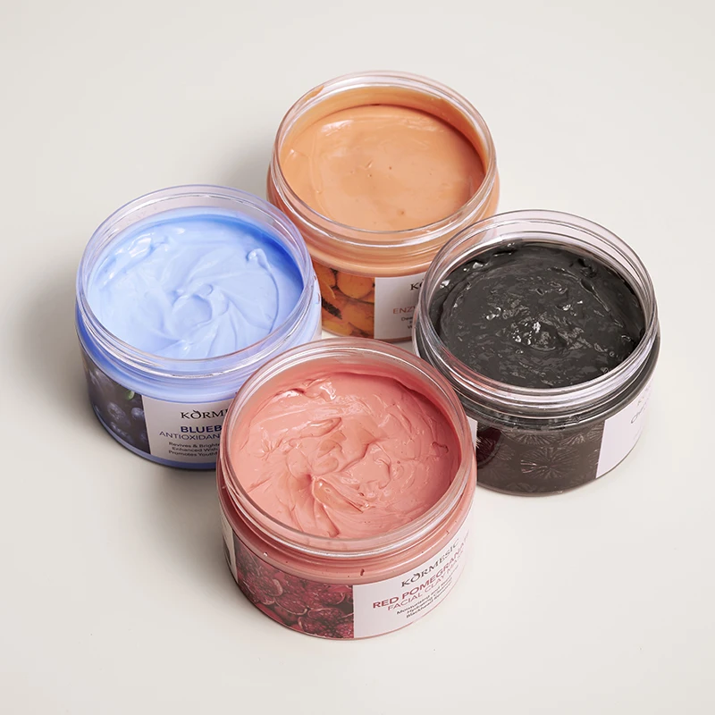 KORMESIC OEM ODM Face Clay Mask Nourishing Papaya red pomegranate blueberry Bamboo Charcoal Mud moisturizing clean Mask
