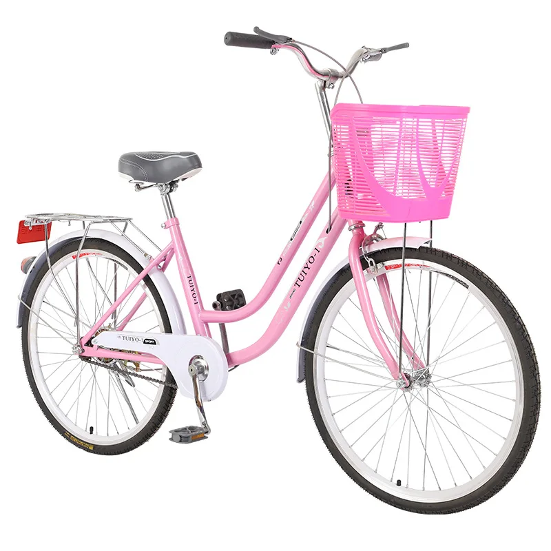ZR 24 inch carbon steel  women city bicycle 700C urban city bike 7 speed ladies city bikes