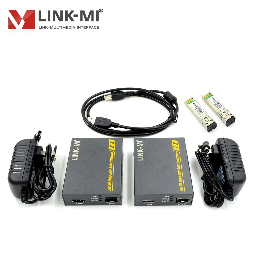 HDMI Fiber Optic Extender Up to 2-10KM over Fiber Optic Cable 4K 3D KVM LC Single Mode S EDID pass-thru ESD protection system
