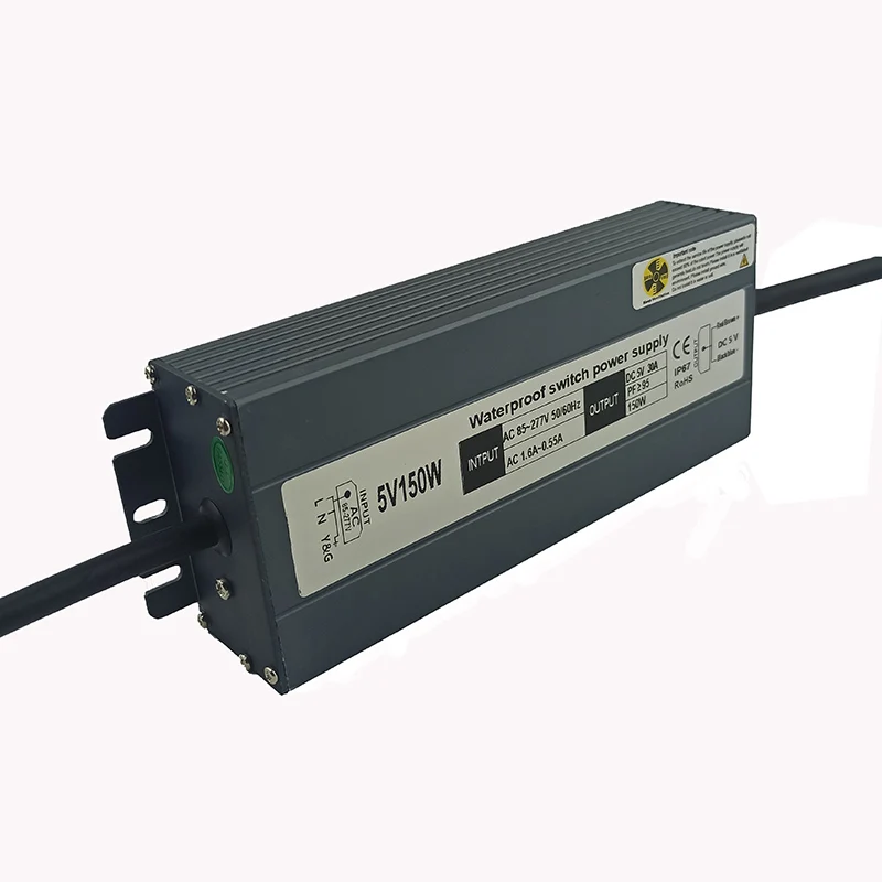 OEM ac dc 5v водонепроницаемый электронный светодиодный драйвер 150w ip67 уличный Водонепроницаемый переключатель питания