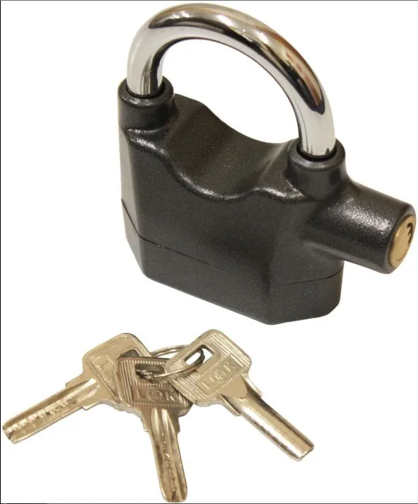 110dB Alarm Black/ bronze/ silver Waterproof Siren Alarm Padlock Alarm Lock for Motorcycle Bike Bicycle