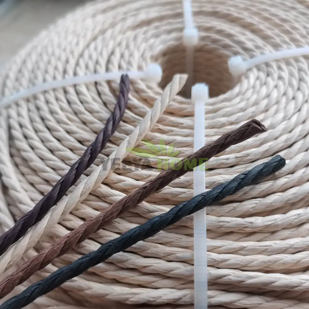 Eco-friendly Colorful 3-Ply Twisted Danish Paper Cord Coil for Chairs Furniture Handicrafts