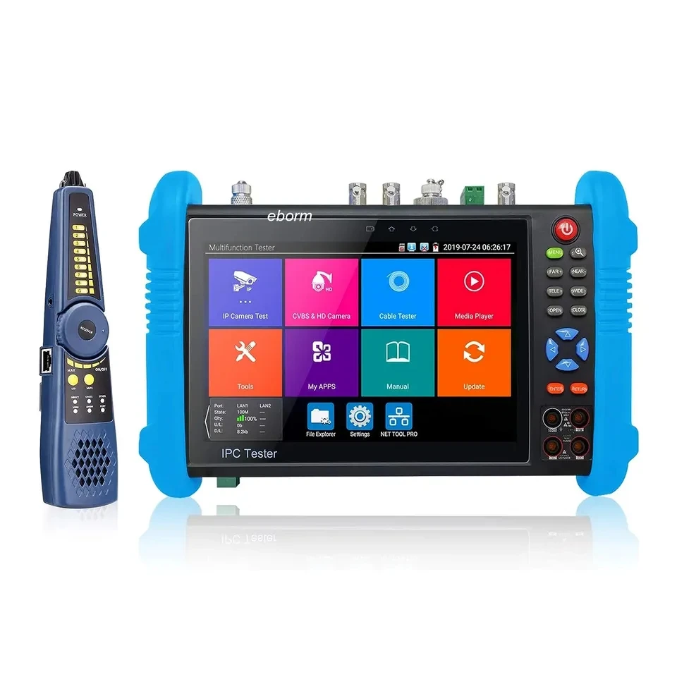 Factory Wholesale Directly IPC-9800 Plus CCTV Camera Tester 7-inch IPS Touch Screen Monitor with HD-TVI HD-CVI AHD SDI IP Camera