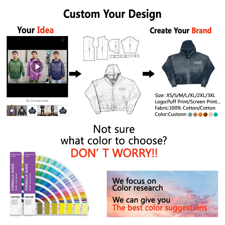 Hoddie Manufacturer Custom Designer Heavy Cotton 400 GSM Thick Heavyweight Boxy Cotton Fur Blank Zip Up Jackets Hoodie For Men