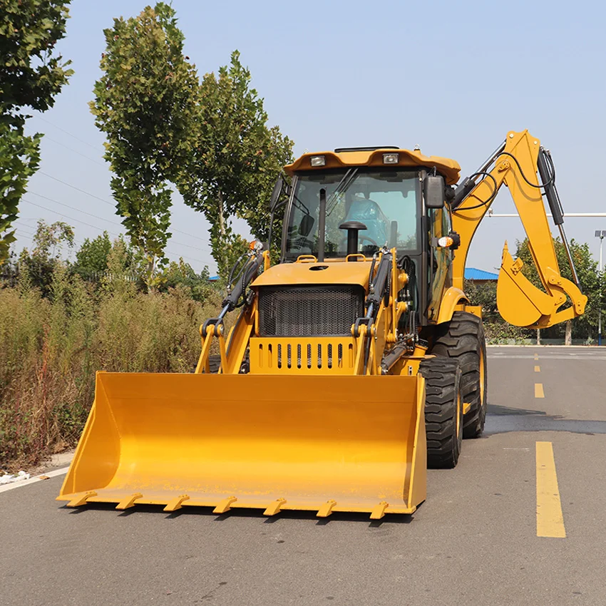 Most popular new design backhoe loader off-road four-wheel drive high-power front shovel and rear shovel dedicated to mining