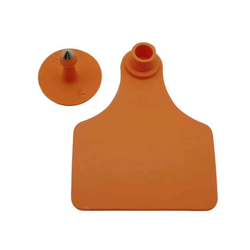 Cattle Ear Tags Blank Livestock Identification Ear Tag For Cow Beef Cattle Yaks Horses Donkeys Deer Camels Farm Equipment Orange