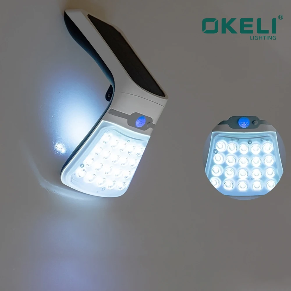 Outdoor Waterproof Remote Control 2835 SMD Solar Wall Light For Garden Courtyard Villia